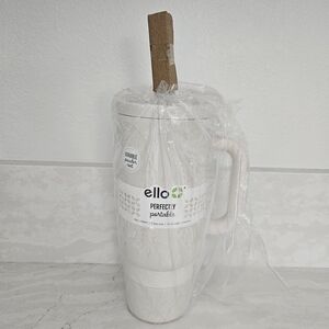 Ello 40oz Cream Floral Stainless Steel Tumbler With Handle